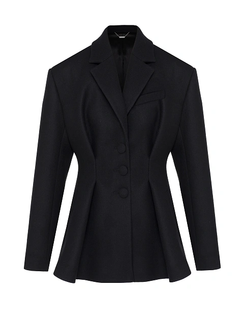 Black Short Wool Coat, 1