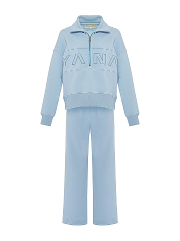 Light Blue "YANA" Embroidery Tracksuit, 1