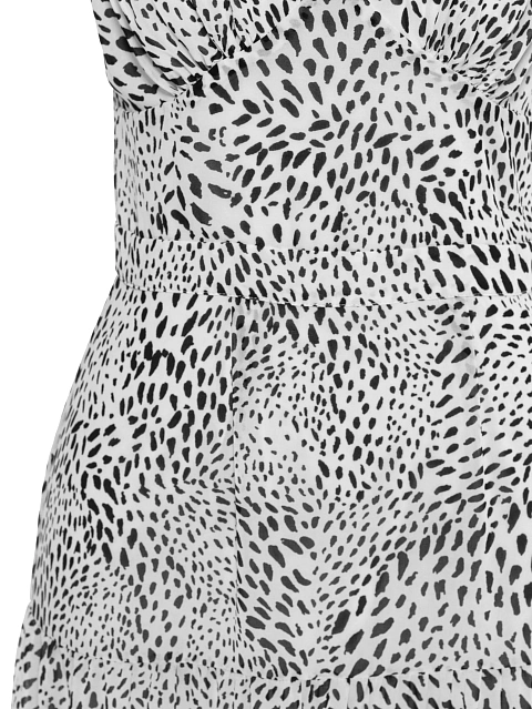 White sundress with leopard print, 3