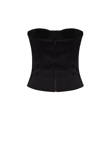 Black satin corset, 2