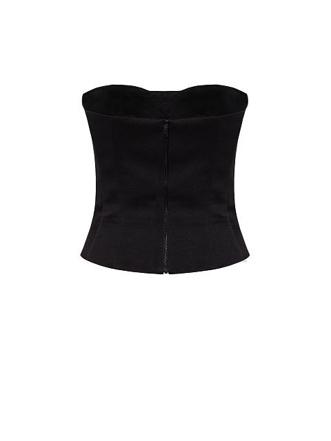 Black satin corset, 2