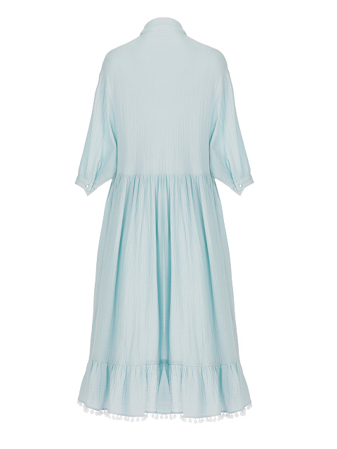 Light Blue Cotton Shirt Dress , 2
