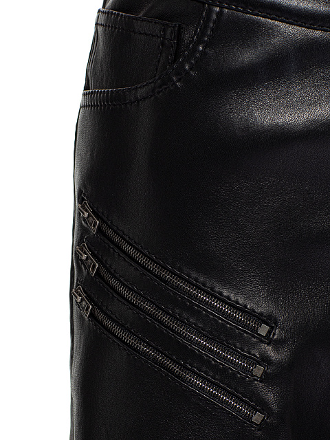 Black Leather Biker Pants, 4