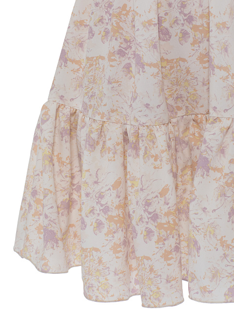Mini dress with lilac floral print, 3