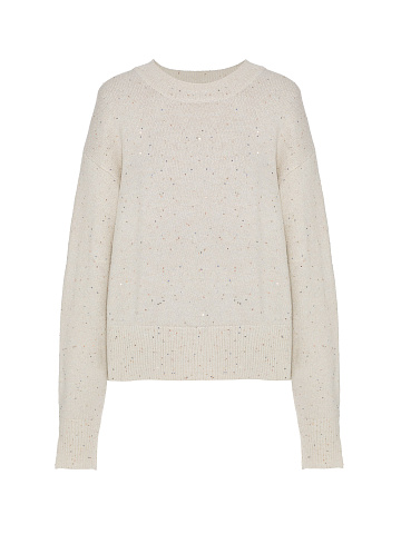 White Lurex & Sequins Jumper , 1
