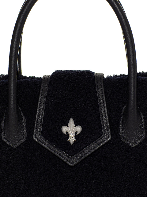 Black Shearling Lily Bag, 6