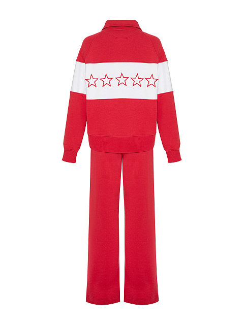 Red & White Embroidered Tracksuit, 3