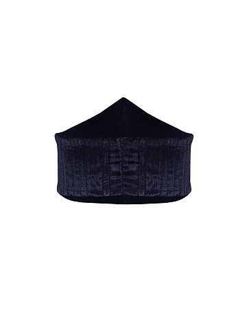 Purple and blue velvet corset, 2