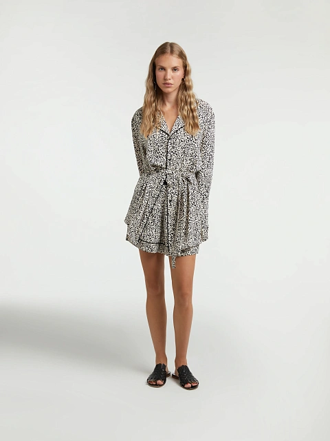 Beige Leopard Pajama Set, 8