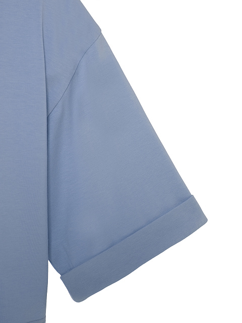 Blue Cotton Cropped T-shirt, 3