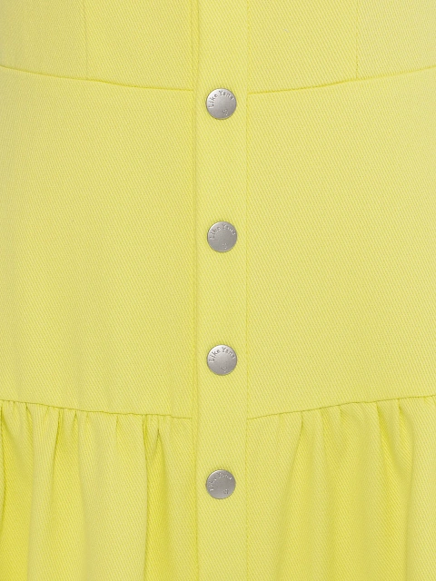 Yellow denim midi dress, 3