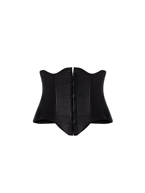 Black leather corset, 1