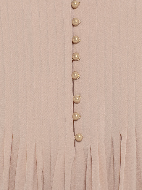 Beige silk suit, embroidered tunic, elasticated joggers, 5