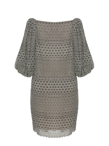 Dress in gray-green sewing, 2