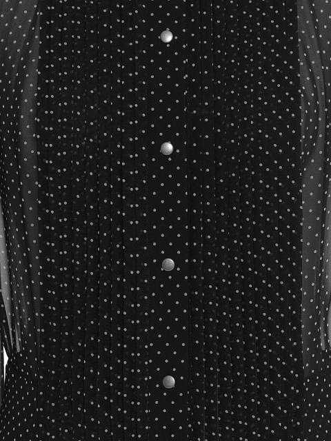 Black Chiffon Polka Dot Midi Dress, 3