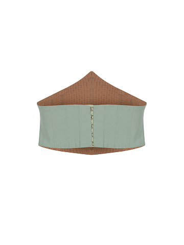 Mint leather corset, 2