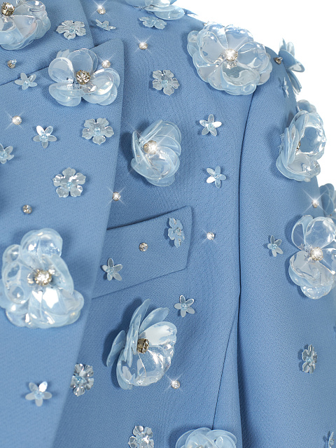 Light Blue Sequins & Rhinestones Jacket, 3 Light Blue Sequins & Rhinestones Jacket, 3