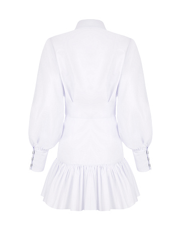 White Cotton Shirt Dress, 2
