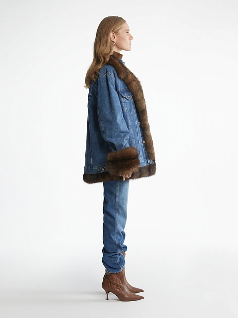 Blue Denim & Barguzin Sable Jacket, 3