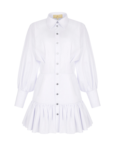 White Cotton Shirt Dress, 1
