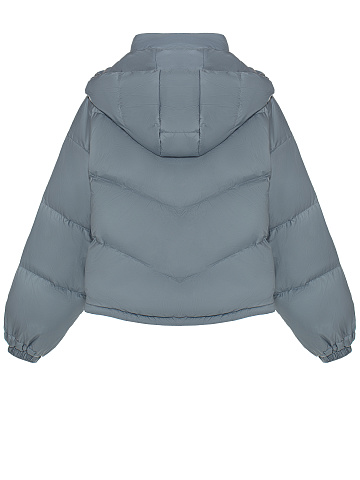 Grey Cropped Puffer Jacket, 2