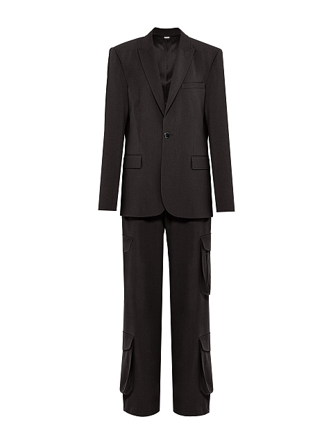 Brown Cargo Pants Suit, 1