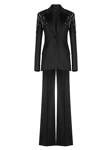 Black Silk Rhinestone Suit, 1