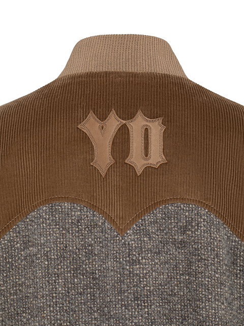 Grey Lurex Boucle Wool Bomber Jacket, 8
