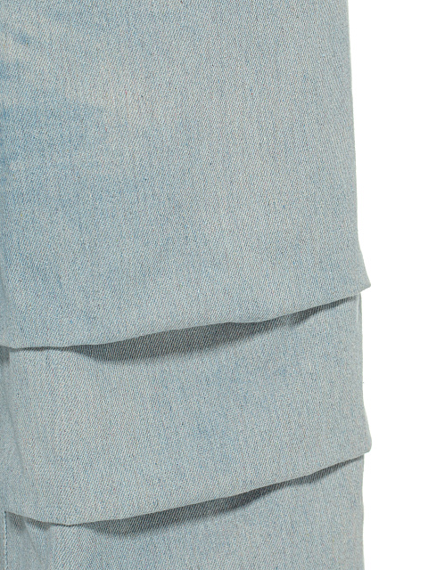 Light Blue Washed Denim Joggers, 3