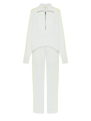 YD Embroidered White Jersey Suit, 1