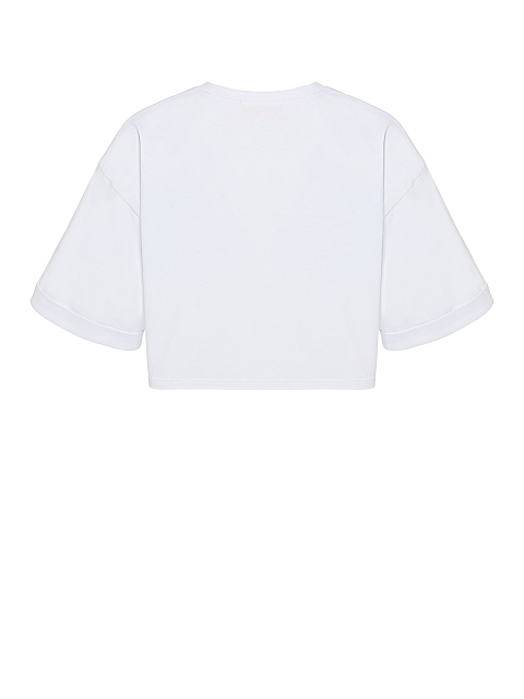 White cropped cotton T-shirt, 2