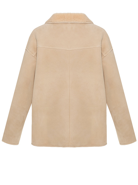 Light Beige Shearling Coat, 2
