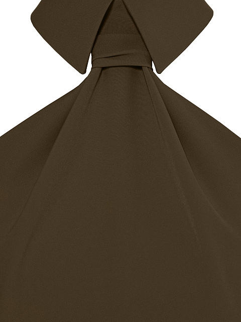 Khaki Green Sleeveless Midi Dress, 3