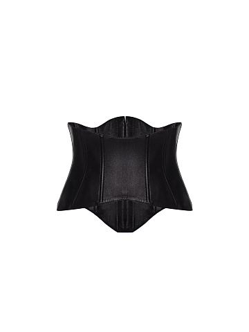 Black leather corset, 2