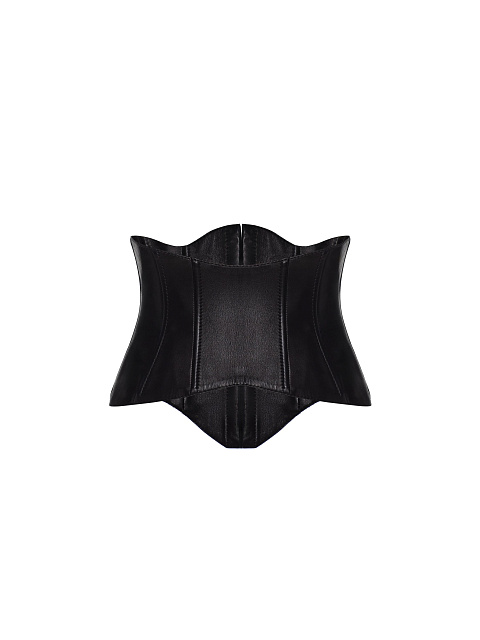Black leather corset, 2