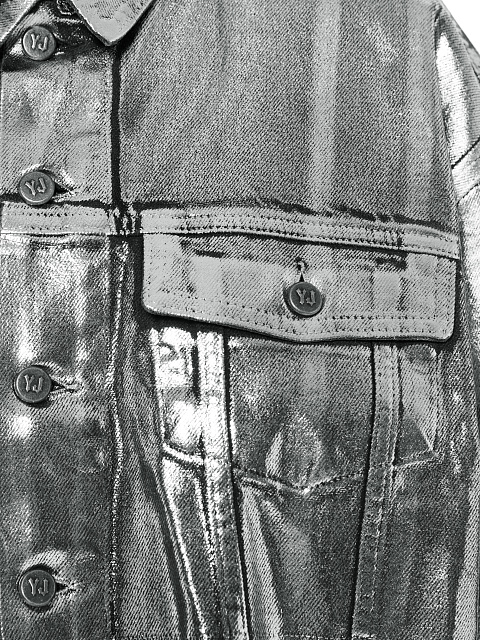 Silver Plated Black Denim Jacket, 3