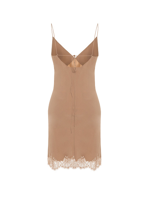 Beige silk lace mini dress, 2