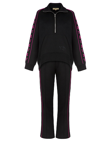 Black Embroidered Jersey Suit, 1