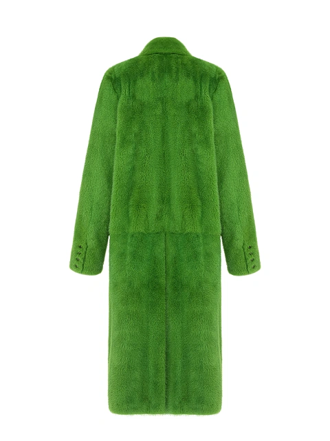 Bright Green Mink Fur Coat, 7