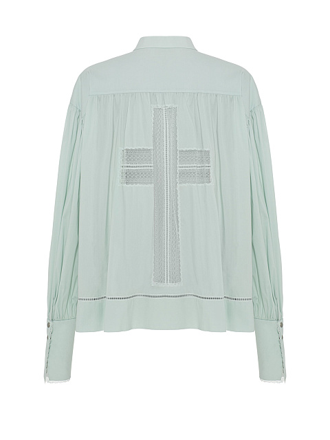 Mint oversized cotton blouse, 2