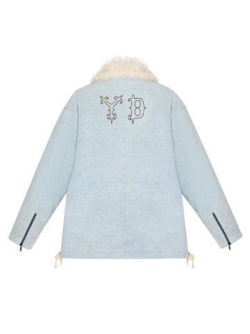 Light Blue Denim & Shearling Parka, 2