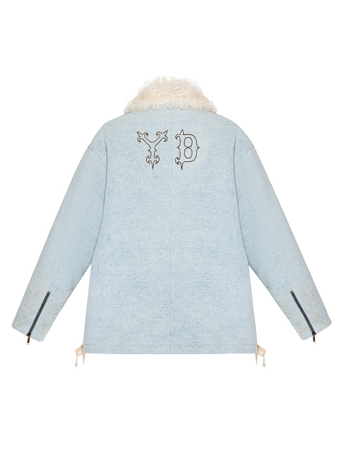 Light Blue Denim & Shearling Parka, 2