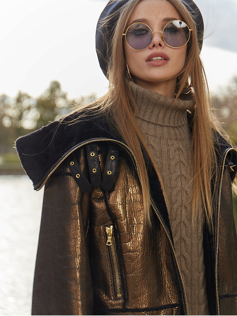 Bronze Lambskin Jacket, 6