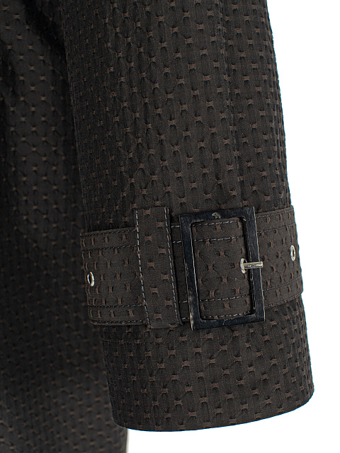 Brown Patterned Trench Coat, 5