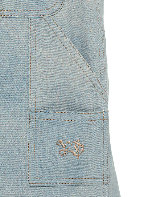 Light Blue Washed Denim Joggers, 5