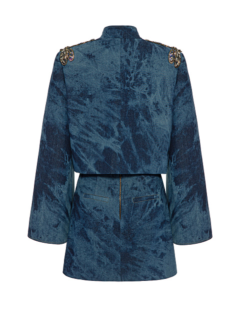 Blue Denim Tie-Dye Jacket & Skirt, 2