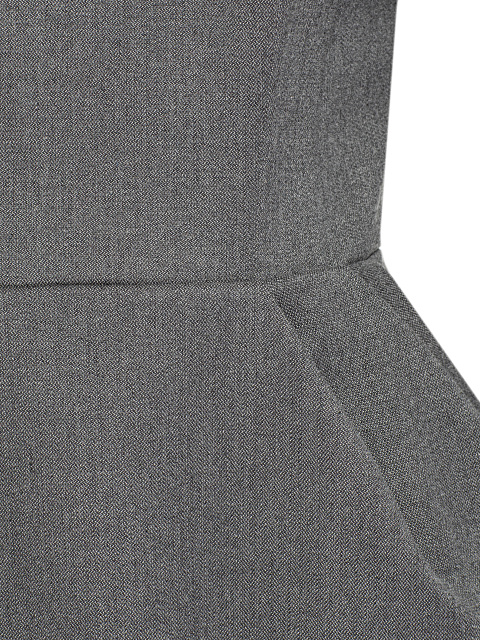 Grey & Black Lace Trim Midi Dress, 3