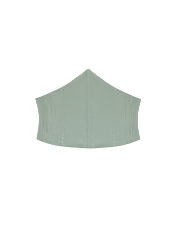 Mint leather corset, 1