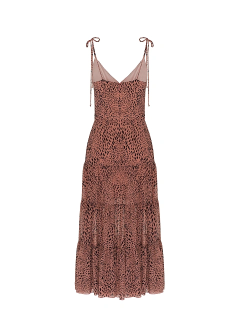 Brown sundress with leopard print, 2
