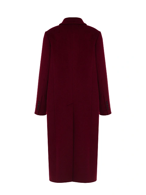 Burgundy double-breasted coat with shaped lapels, 2